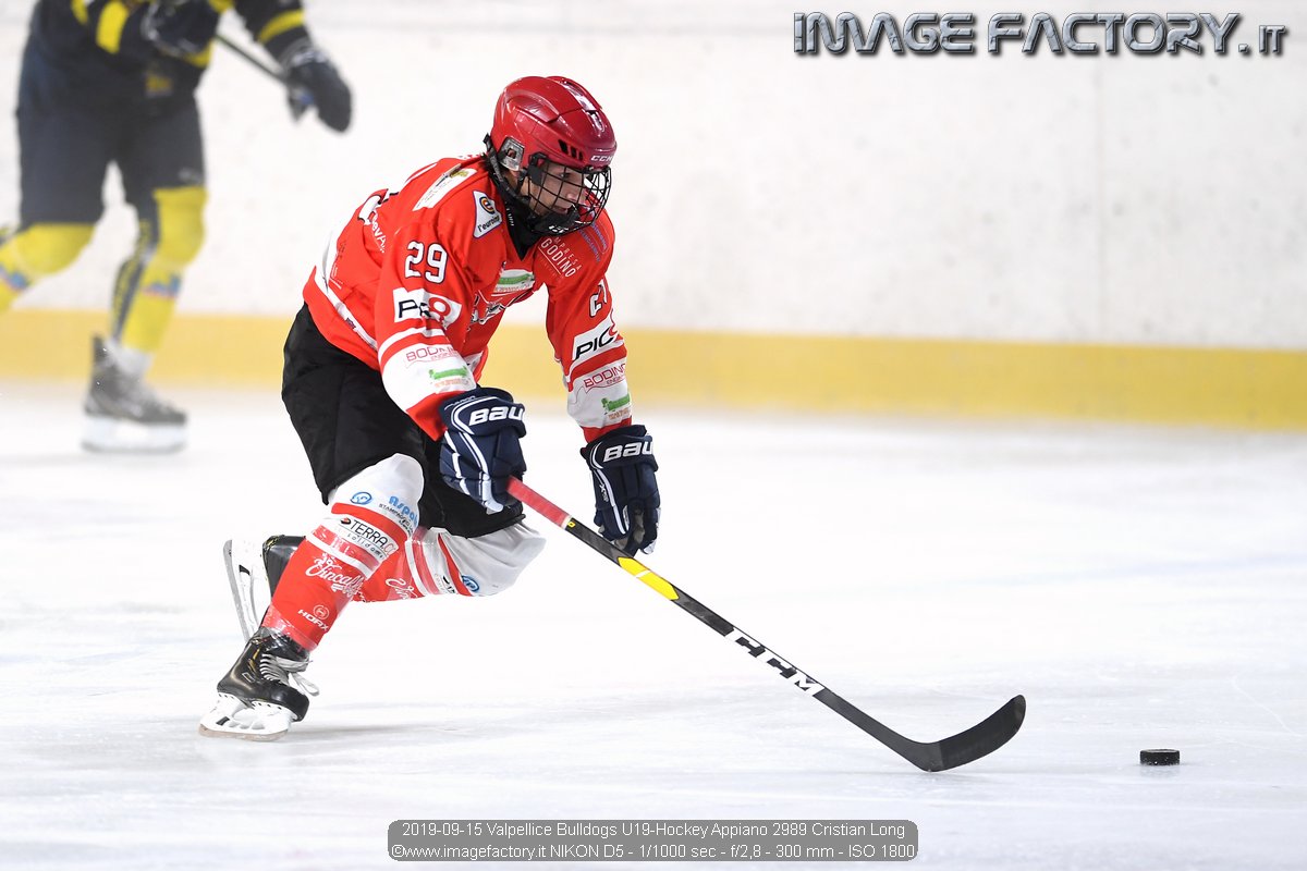 2019-09-15 Valpellice Bulldogs U19-Hockey Appiano 2989 Cristian Long